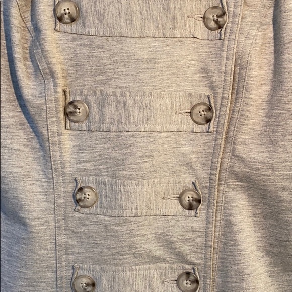 CAbi Gray Double Breasted Sweatshirt Jacket Sz SM - Picture 2 of 7